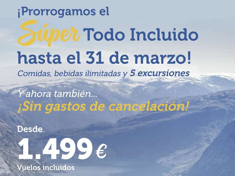 ˇSúper Todo Incluido en tu crucero por el norte de Europa!